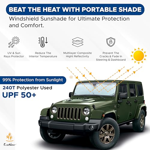 Jeep Windshield Sun Shade for Jeep Wrangler (Jeep)