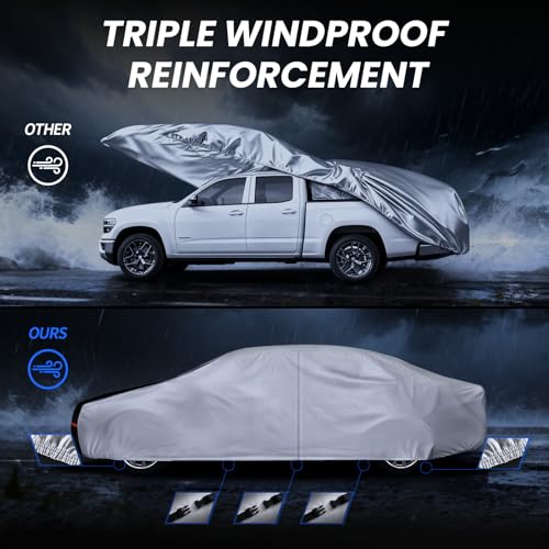 Multi Layer Car Cover Custom Fit for Nissan Versa (W.Custom Fit Nissan Versa / White Car Cover)