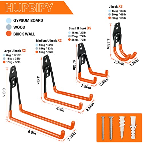 12 Pack Garage Hooks Heavy Duty (12 Pack Orange)
