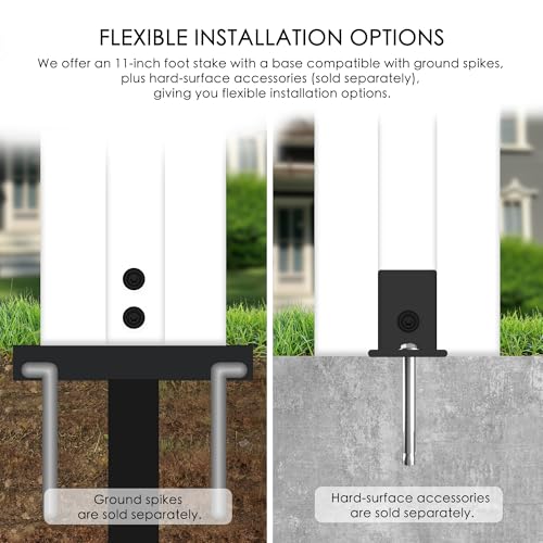50" W x 48" H Outdoor Privacy Screen with Aluminum Posts (White/2Panels)
