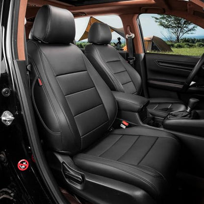 CRV Car Seat Covers Custom Fit for Honda 2012 (Leatherette(Black) / 2012-2014 CRV EX,EX-L,LX)