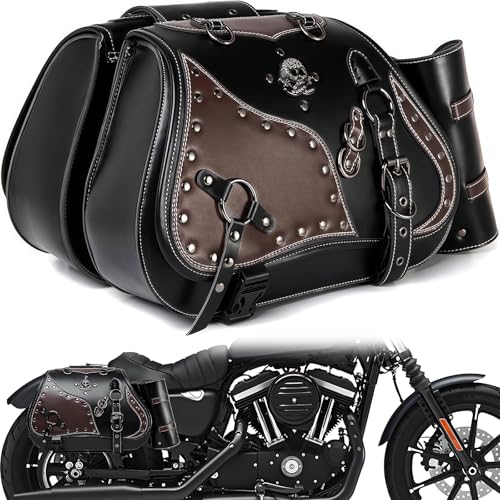 Motorcycle Saddlebags (Brown-1)