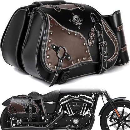 Motorcycle Saddlebags (Brown-1)
