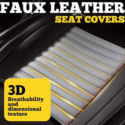 Front Car Seat Covers (Gray+Black / Front)