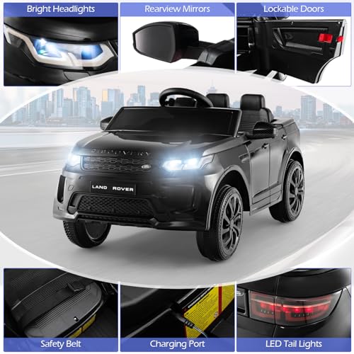 12V Kids Ride On Car (Black / 42.5” x 25.5” x 20”(L x W x H))