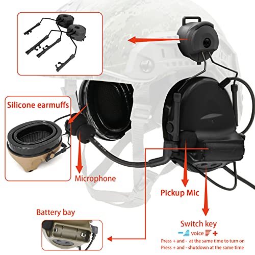 Tactical Headset with U94 PTT 2 (Black)