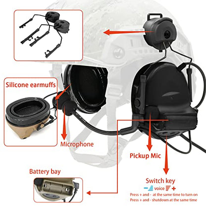 Tactical Headset with U94 PTT 2 (Black)