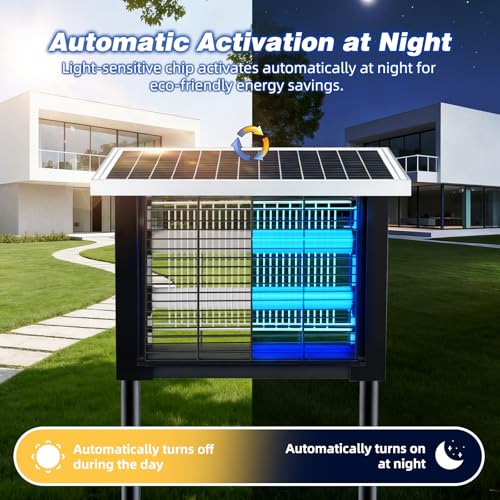 Large Solar Bug Zapper Outdoor (4W for 2000 sq.ft)