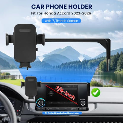 Car Phone Holder Fit for Honda Accord 2023 2024 2025 2026 Accessories (For Honda Accord 2023-2026 7/9inch)