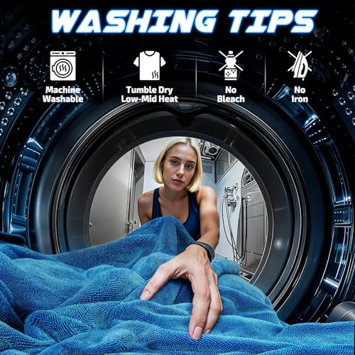 2 Pack 1200 GSM Car Drying Towels (Blue / Pack of 2)