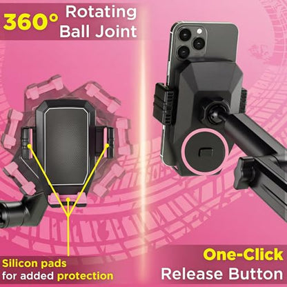 Truck Phone Mount + Dash Pad (Pink)