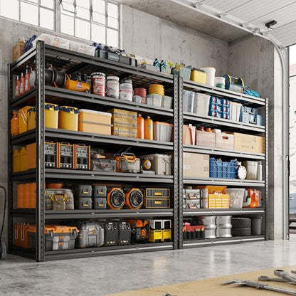 6 Tier Heavy Duty Storage Shelving for Garage Basement Warehouse (48" W X 24" D X 78" H)