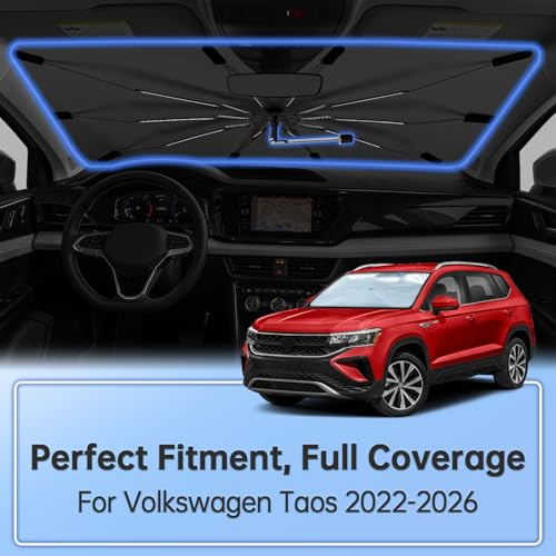 Windshield Sun Shade Umbrella for Volkswagen Taos 2022 (for Volkswagen Taos 2022-2026)