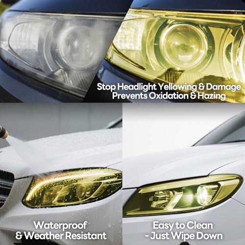 16 x 60 Inches Headlight Taillight Car Tint Vinyl Film (Ammo Yellow / 16in x 60in)