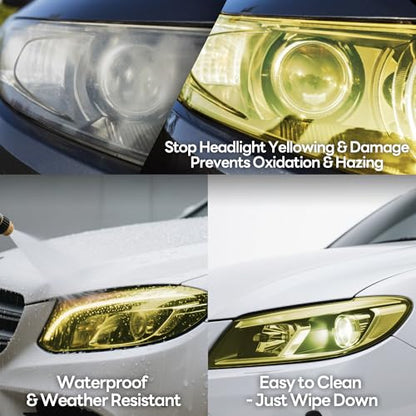 16 x 60 Inches Headlight Taillight Car Tint Vinyl Film (Ammo Yellow / 16in x 60in)
