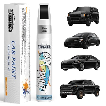 202 Black Car Touch Up Paint for Toyota (For toyota / Black(202) compatible with All Models)