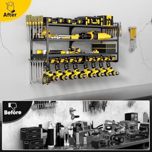 Large Power Tool Organizer Wall Mount (Black)