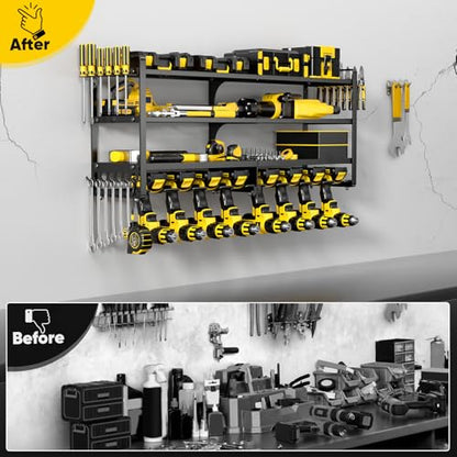 Large Power Tool Organizer Wall Mount (Black)