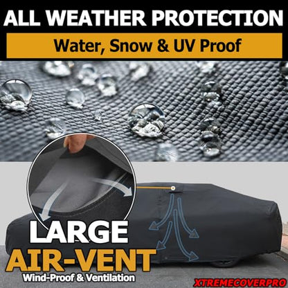 All Weather Waterproof car Cover Good for rain Snow uv Protection dust Compact Sedan Civic Elantra IS300 C320 190E Corolla Jetta A3 240SX Lancer Black (C - (See Size Chart) / BLACK)