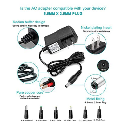 DC 15V 1A Adapter Charger Charging Cable Cord for Peak 450A 500A 600A 800A 1000A Auto Battery Booster Jump Starter