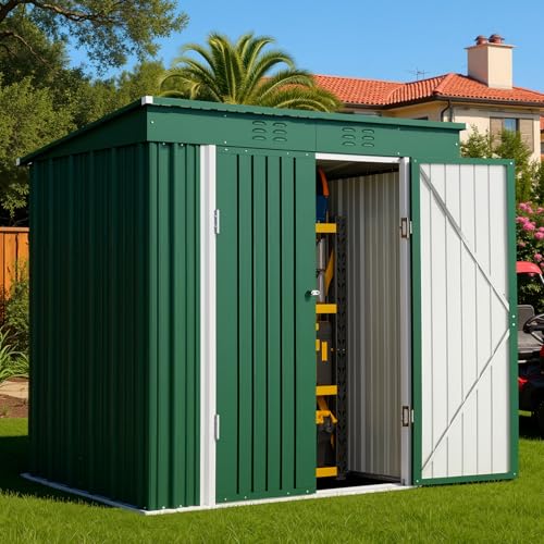 6' x 4' Outdoor Storage Shed (green / 6' x 4')
