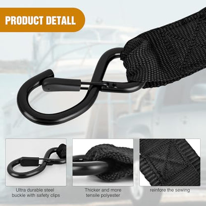Tie Down Kits 2 PCS 2" x 48" Adjustable Boat Trailer Straps (2in x 48in Boat Trailer Straps)
