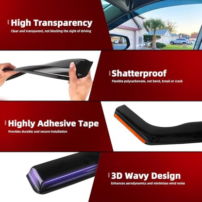 4PCS in Channel Window Rain Guards Fit for Hyundai Elantra 2021 (For 2021-2026 Elantra)