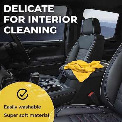 XL Shammy Towel for Car (Yellow and Blue / 2 Pack (25” x 34”))