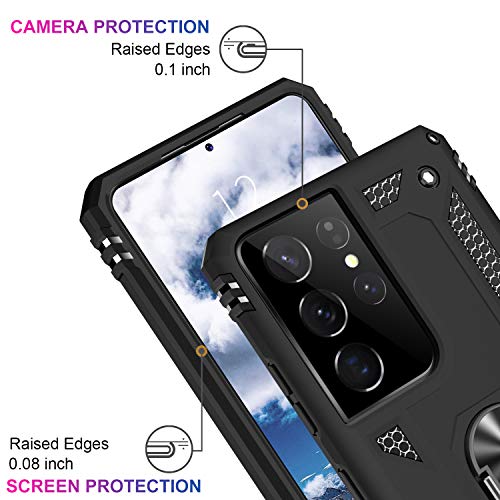 for Galaxy S21 Ultra Case (Galaxy S21 Ultra (Large 6.8") / Black)