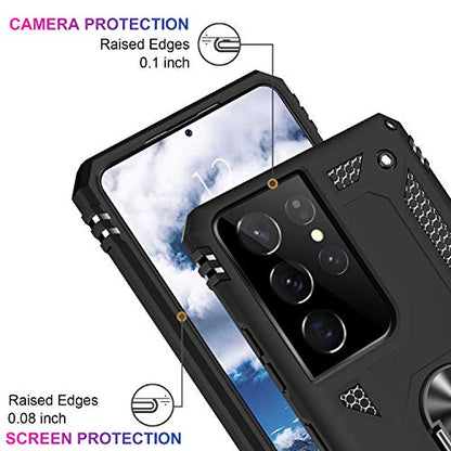 for Galaxy S21 Ultra Case (Galaxy S21 Ultra (Large 6.8") / Black)