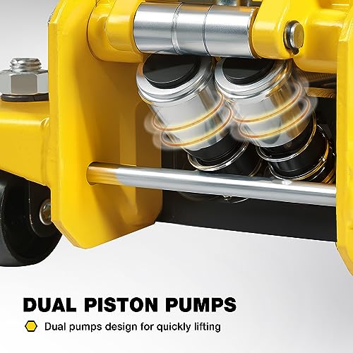 3.5 Ton Low Profile Floor Jack Quickly Lift Hydraulic Car Jack with Dual Pumps (Steel / 3.5T low profile dual pump)