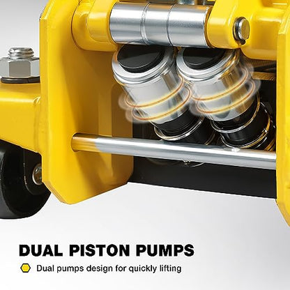 3.5 Ton Low Profile Floor Jack Quickly Lift Hydraulic Car Jack with Dual Pumps (Steel / 3.5T low profile dual pump)