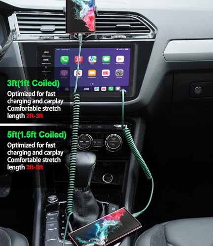 USB C Cable Fast Charging 60W 3FT (3FT/5FT / USB A to USB C / Green)