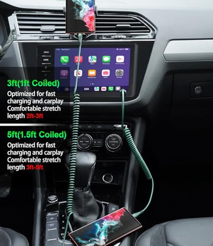 USB C Cable Fast Charging 60W 3FT (3FT/5FT / USB A to USB C / Green)