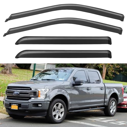 Window Visors Rain Guards for 2015 (2015-2026 f150 SuperCrew)