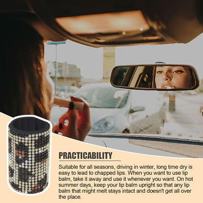 Upright Car Chapstick Holder (Leopard print)
