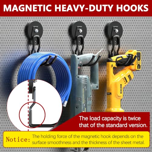 Heavy Duty Magnetic Hooks (2.6"x2-ZMJ / Black)