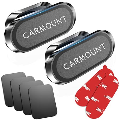 2 Pack】 Magnetic Phone Holder for Car【Super Magnets】Carmount 2.0 Magnetic phone Mount【360°Rotation】Universal Dashboard Cell Phone Holders for Your Car Phone Mount for Car Mount for iPhone & All Car