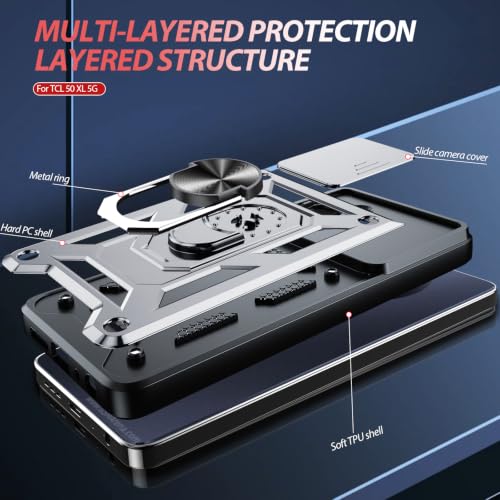 for TCL 50 XL 5G Phone Case (TCL 50 XL 5G（6.78"） / Silver)