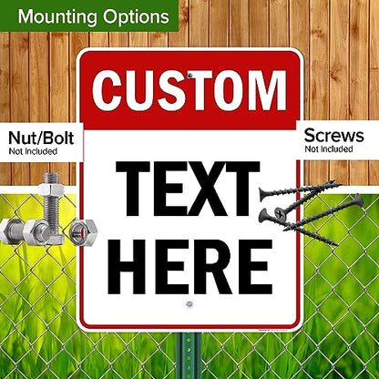 Custom Sign Custom Sign for Business (Header - Vertical / 24x30 - Aluminum)
