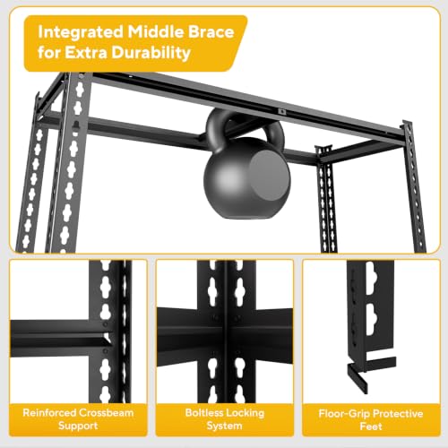3000LBS Garage Shelving 72''H Storage Shelves Metal Shelving 5 Tier Metal Shelves Adjustable Pantry Shelf for Closet Pantry Basement Kitchen Warehouse 40" W x 17.8" D x 72" H (5T 40" W x 17.8" D x 72" H)