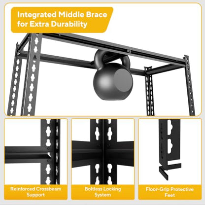 3000LBS Garage Shelving 72''H Storage Shelves Metal Shelving 5 Tier Metal Shelves Adjustable Pantry Shelf for Closet Pantry Basement Kitchen Warehouse 40" W x 17.8" D x 72" H (5T 40" W x 17.8" D x 72" H)