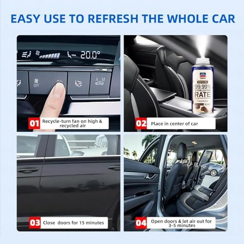 Glodway Whole Car Air Refresher Spray (6 Ounce (Pack of 3) / Grey)