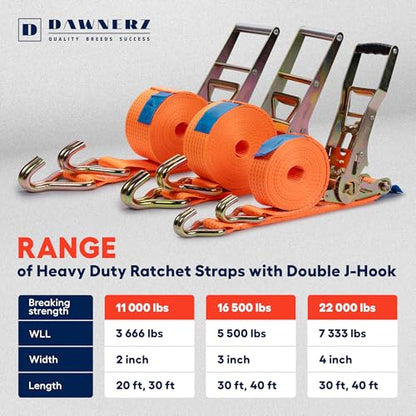Tie Downs Ratchet Straps 2 inch X 20 ft 11000 Lbs MBS (2 inch X 20 ft 11000 lbs)