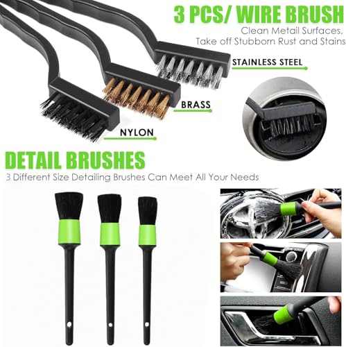 30pcs Car Cleaning Kit (Green / 30PCS)