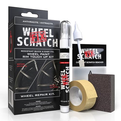 Anthracite Rim Touch Up Paint Wheel Scratch Repair Kit (Gray - Anthracite - Kit)
