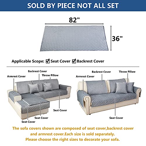 Couch Cover Sectional Couch Covers (36''x82''/Rectangular / Light Gray)
