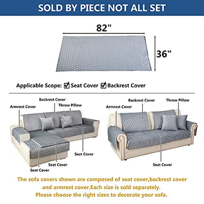 Couch Cover Sectional Couch Covers (36''x82''/Rectangular / Light Gray)