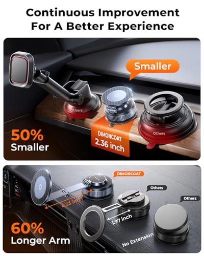 Vacuum Magnetic Car Phone Holder for Magsafe (Black)