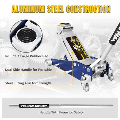 2.5 Ton Floor Jack Aluminum and Steel Racing Car Jack (Blue / 2.5T low profile dual pump)